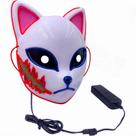 Máscara LED para gatos com iluminação Demon Slayer Cosplay Halloween