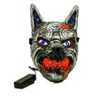 Máscara LED Wolf Luminous PVC Cosplay Costume Prop 20x33cm