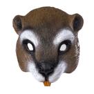 Máscara Lovely Squirrel PU com capa de meia face para festa de Halloween