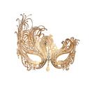 Máscara Masquerade Aqearl Phoenix Gold Metal Strass Feminina