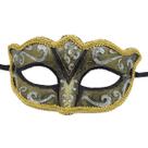 Máscara Masquerade, renda pintada, antiga, misteriosa, meia-face
