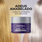 Máscara Matizadora Ultra Blond 240g Profissional Desamarelador Efeito Platinado Cabelos Loiros e Grisalhos