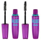 Mascara Maybelline Volum' Express Falsies Waterproof, pacote com 2 unidades