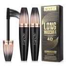 Mascara Mcukv 4D Silk Fiber Lash à prova d'água preta, pacote com 2