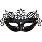 Máscara Metálica Glitter Veneziana Carnaval Fantasia Luxo Cor:Preto Máscara Metálica Glitter Veneziana Carnaval Fantasia Luxo Cor:Preto