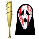 Máscara Pânico Amostradinho e Taco Baseball Lucile Negan Carnaval Bruxas Halloween Máscara Pânico Amostradinho e Taco Baseball Lucile Negan Carnaval Bruxas Halloween