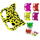 Máscara Pantera Neon 3 Unidades Carnaval Festa Plástico 16Cm