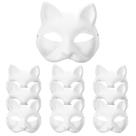 Máscara para gatos Ipetboom DIY pintável em branco Masquerade White x10 Máscara para gatos Ipetboom DIY pintável em branco Masquerade White x10