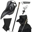 Máscara Plague Bird Doctor BUUFAN em couro PU com capa e acessório.