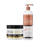 Máscara Pratudo 300g Cronograma Capilar + Cauter Gloss 500ml Espelhamento e Reconstrucão Máscara Pratudo 300g Cronograma Capilar + Cauter Gloss 500ml Espelhamento e Reconstrucão