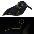 Máscara preta Steam Punk Beak, couro PU, capa de meia face