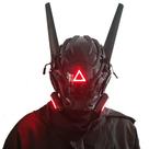 Máscara Punk De Luz Triangular Vermelha Para Cosplay, Acessórios Para Homens E Mulheres Em Festas De