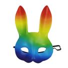 Máscara Rainbow 3D Bunny EVA Material colorida para o Halloween