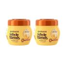 Máscara Reparadora Garnier Whole Blends Honey Treasures - 2 Unidades de 300mL