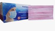 Máscara Rosa Tripla Descartável - 50un - Protclean