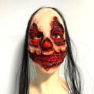 Máscara Scary Ghost Headgear Full Face with Hair Cosplay