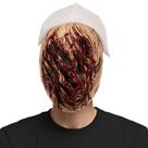 Máscara Silent Hill Horror com sangue e chapéu branco de Halloween Máscara Silent Hill Horror com sangue e chapéu branco de Halloween
