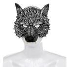Máscara Silver Wolf 3D Werewolf PU Foam Festa de Halloween Máscara Silver Wolf 3D Werewolf PU Foam Festa de Halloween