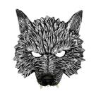 Máscara simulada de lobo, espuma de poliuretano, cosplay de Halloween para rosto inteiro