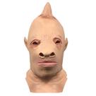 Máscara Single Horn Demon Scary Latex para festa de Halloween Máscara Single Horn Demon Scary Latex para festa de Halloween