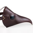Máscara Steampunk Plague Doctor Brown em couro PU com bico de pássaro Máscara Steampunk Plague Doctor Brown em couro PU com bico de pássaro