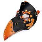 Máscara Steampunk Plague Doctor PU com bico de pássaro 33x26x26cm