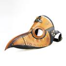 Máscara Steampunk Plague Doctor Vintage Bird Beak em couro PU