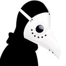 Máscara Steampunk Plague Doctor Vintage com bico de pássaro branco em couro PU Máscara Steampunk Plague Doctor Vintage com bico de pássaro branco em couro PU