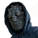 Máscara Steampunk Skeleton Headgear Latex Face Cosplay