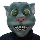 Máscara Talking Toms Cat Latex para fantasia de carnaval de Halloween