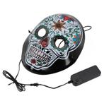 Máscara Terror Halloween Caveira Mexicana com Led. Máscara Terror Halloween Caveira Mexicana com Led.