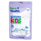 Mascara tripla camada kids branca c/10 fort health