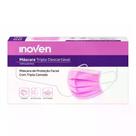 Mascara Tripla Descartavel Tnt Rosa Inoven com 50 Unidades Mascara Tripla Descartavel Tnt Rosa Inoven com 50 Unidades