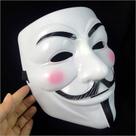 Máscara V De Vingança Hacker Anonymous Branca Plástico Rígido Resistente Cosplay Original 3D