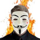 Máscara V De Vingança Hacker Anonymous Branca Plástico Rígido Resistente Cosplay Top 3D 4g