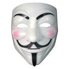 Máscara V De Vingança Hacker Anonymous Branca Plástico Rígido Resistente Festa Fantasia 4g