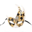 Máscara Venetian Half Face Musical Note Design Dourado Preto PVC