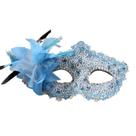 Máscara Venetian Princess com strass e renda PVC 20x9cm