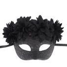Máscara veneziana Black Flower Elegant Meia Face PVC