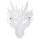 Máscara White Dragon 3D de silicone para festa de Halloween de rosto inteiro