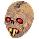Máscara Zombie Monster de rosto inteiro com olhos e presas vermelhas brilhantes