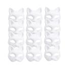 Máscaras De Gato Branco De Meio Rosto 5 Peças DIY Em Branco Para Halloween, Baile De Máscaras E