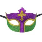 Máscaras de Mardi Gras Glitter Roxo Verde Dourado PVC 28x20x4cm Máscaras de Mardi Gras Glitter Roxo Verde Dourado PVC 28x20x4cm