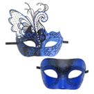 Máscaras de máscaras Butterfly Blue Glitter PVC Cosplay