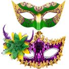 Máscaras de máscaras para casais SIQUK, lantejoulas, strass, plástico