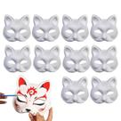 Máscaras de papel branco DIY Máscaras faciais para gatos, 10 unidades para festa