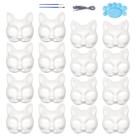 Máscaras de papel branco Qavctw 16PCS DIY para festa de cosplay