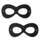 Máscaras de super-heróis AIMIKE Máscaras de olhos de feltro preto para crianças, 2 unidades
