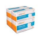 Máscaras descartáveis tripla clipe nasal kit 200un uniqmed tamanho:17,5x9,5