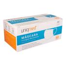 Máscaras descartáveis tripla com clipe nasal 50un uniqmed